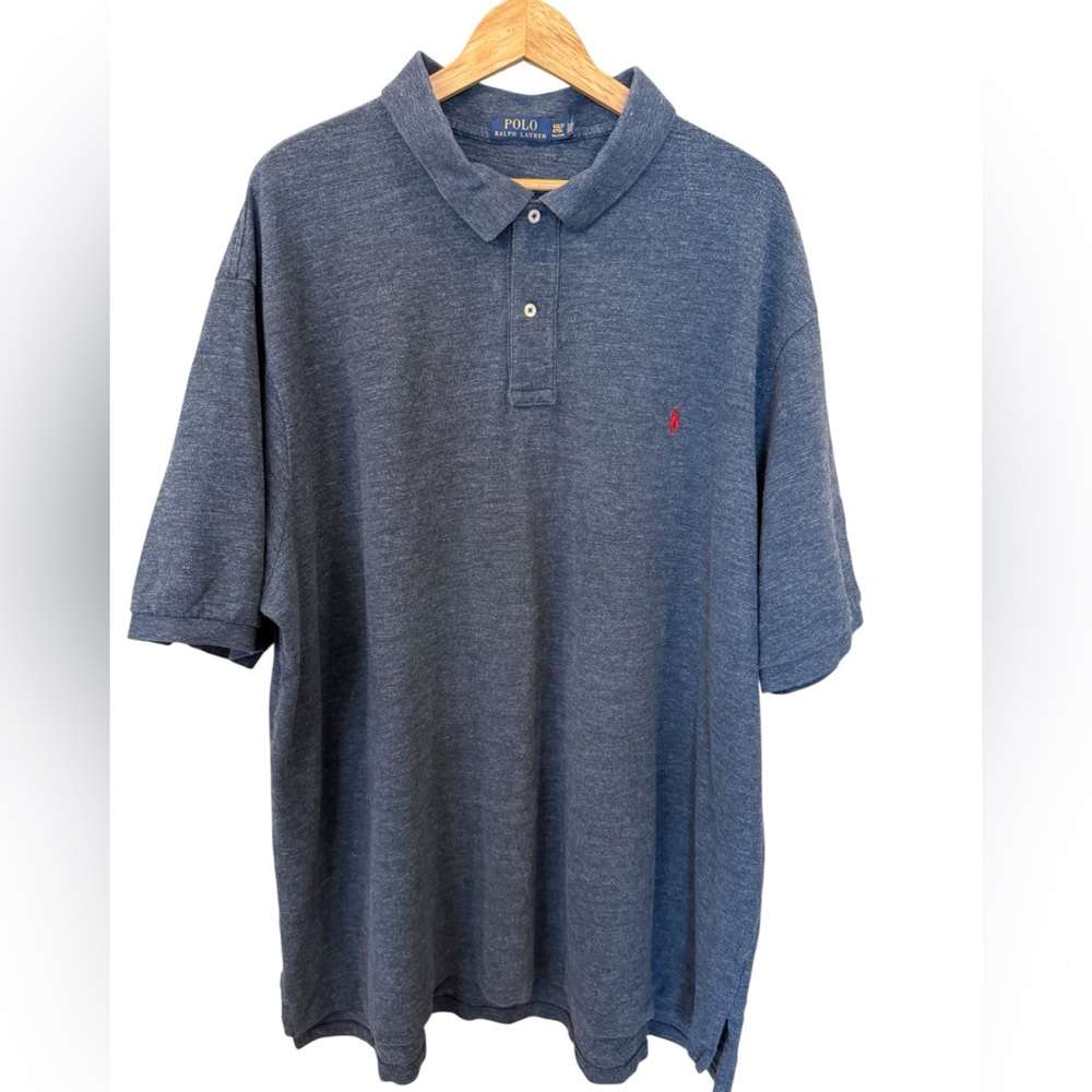 Polo Ralph Lauren Polo Shirt 4XLT Blue Short Sleeve Red Pony Logo Classic Fit